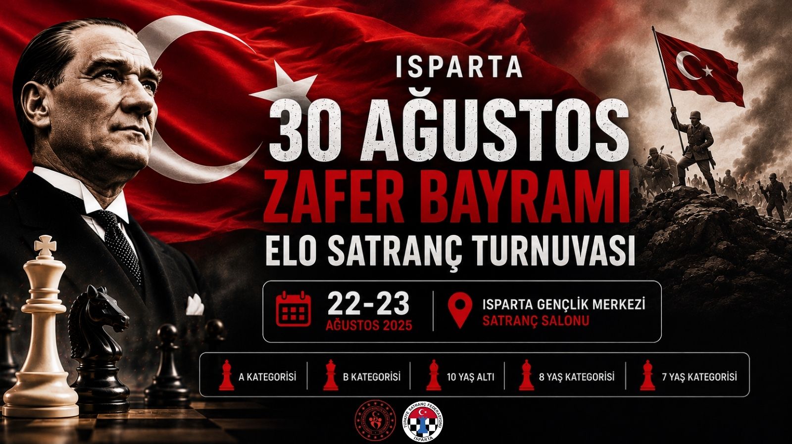 Isparta 30 Ağustos Zafer Bayramı ELO Satranç Turnuvası