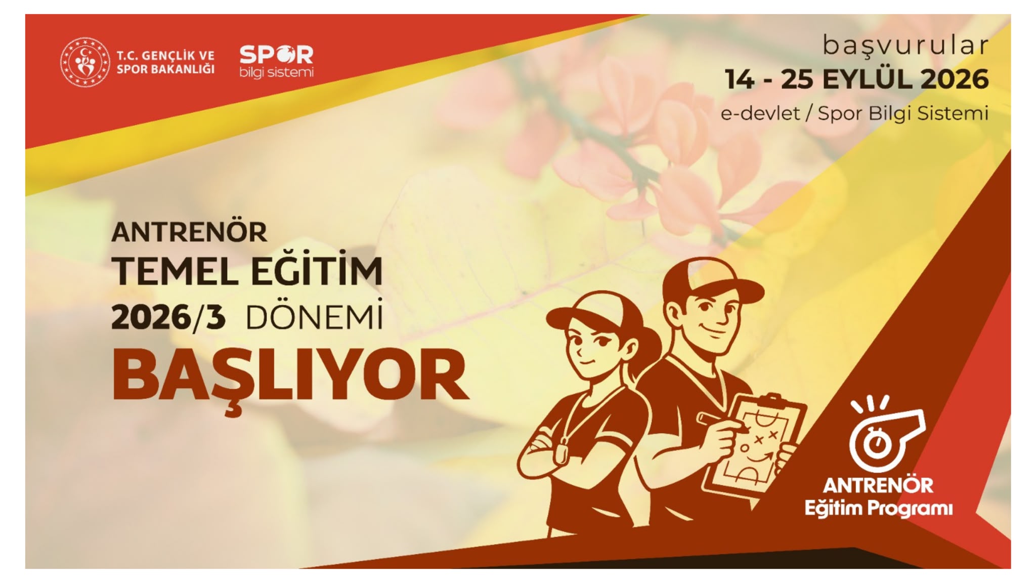 2026/3 Antrenör Temel Eğitim ve Sınavı Duyurusu
