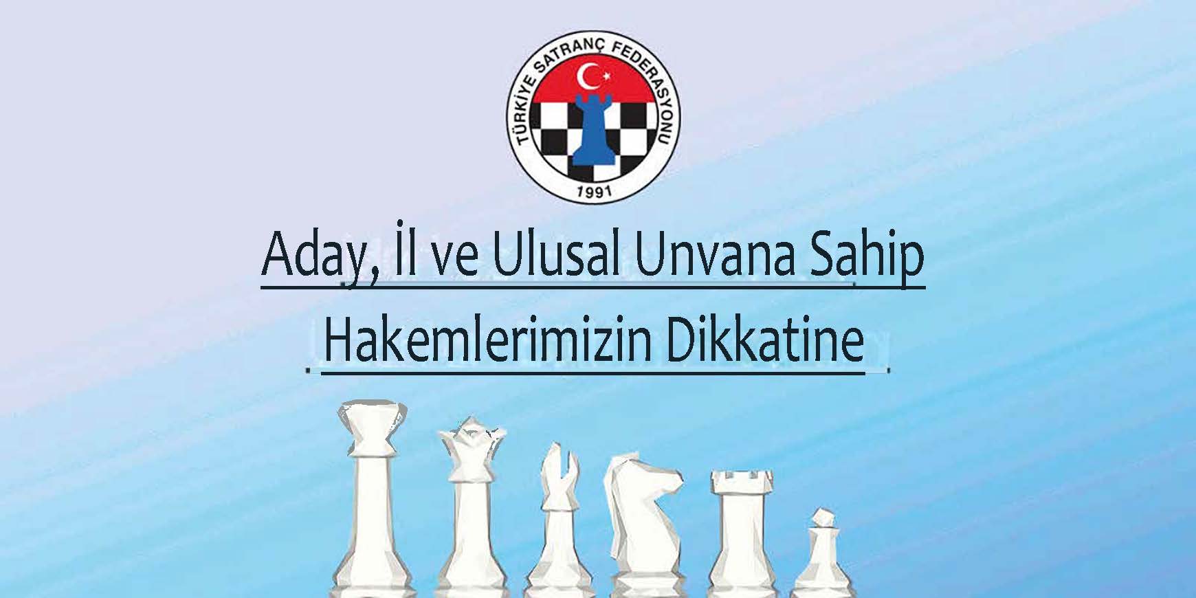 Aday, İl ve Ulusal Unvana Sahip Hakemlerimizin Dikkatine